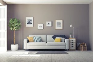 Painting-the-building-with-gray-plastic-paint